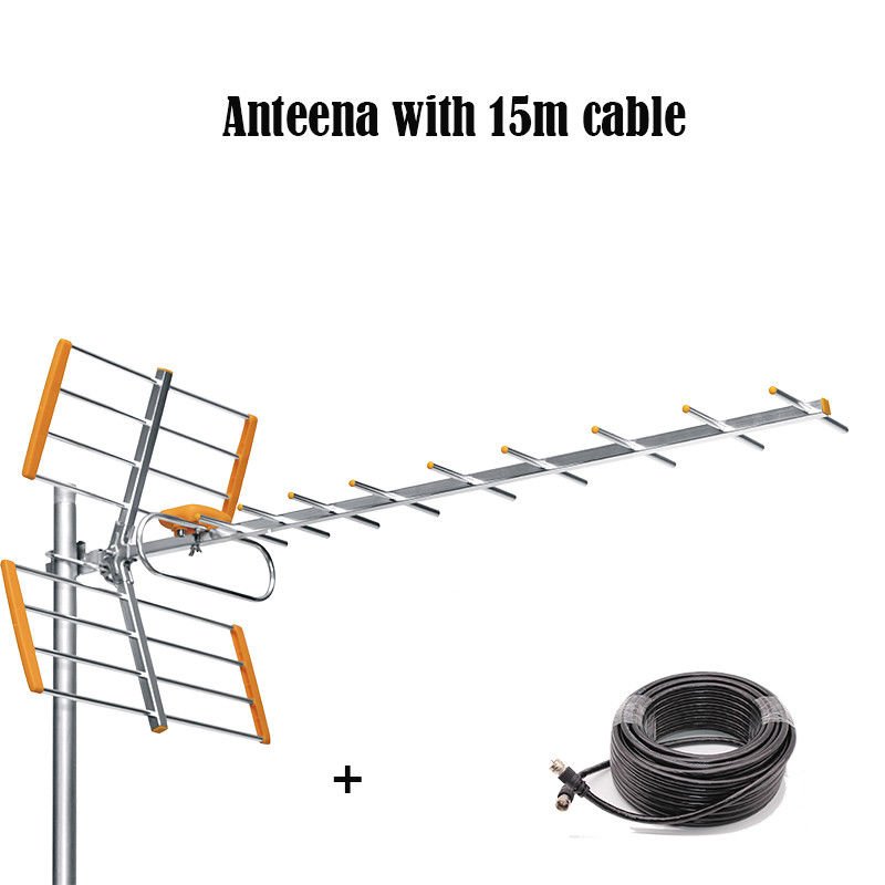 HD Digital Outdoor TV Antenna With 15m Cable For DVBT2 HDTV ISDBT ATSC High
