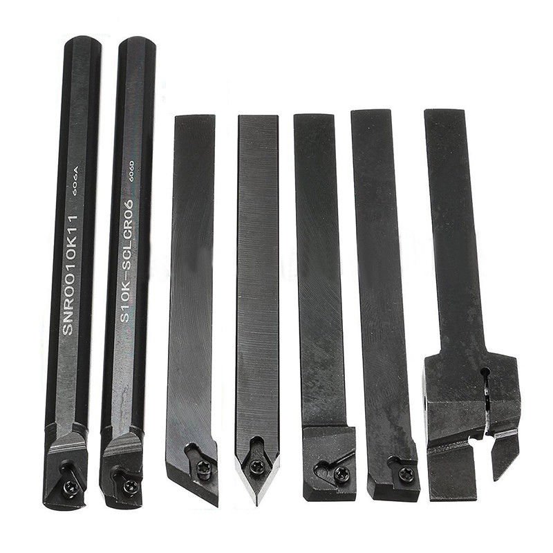 7pcs DCMT/CCMT Carbide Inserts Tool Holder Boring Bar Wrenches Lathe ...