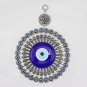 Turkish Evil Blue Eye Glass L28CM Flower Charm Wall Hanging Amulet Nazar Boncuk