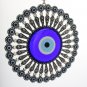 Turkish Evil Blue Eye Glass L28CM Flower Charm Wall Hanging Amulet Nazar Boncuk