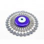 Turkish Evil Blue Eye Glass L28CM Flower Charm Wall Hanging Amulet Nazar Boncuk