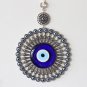 Turkish Evil Blue Eye Glass L28CM Flower Charm Wall Hanging Amulet Nazar Boncuk
