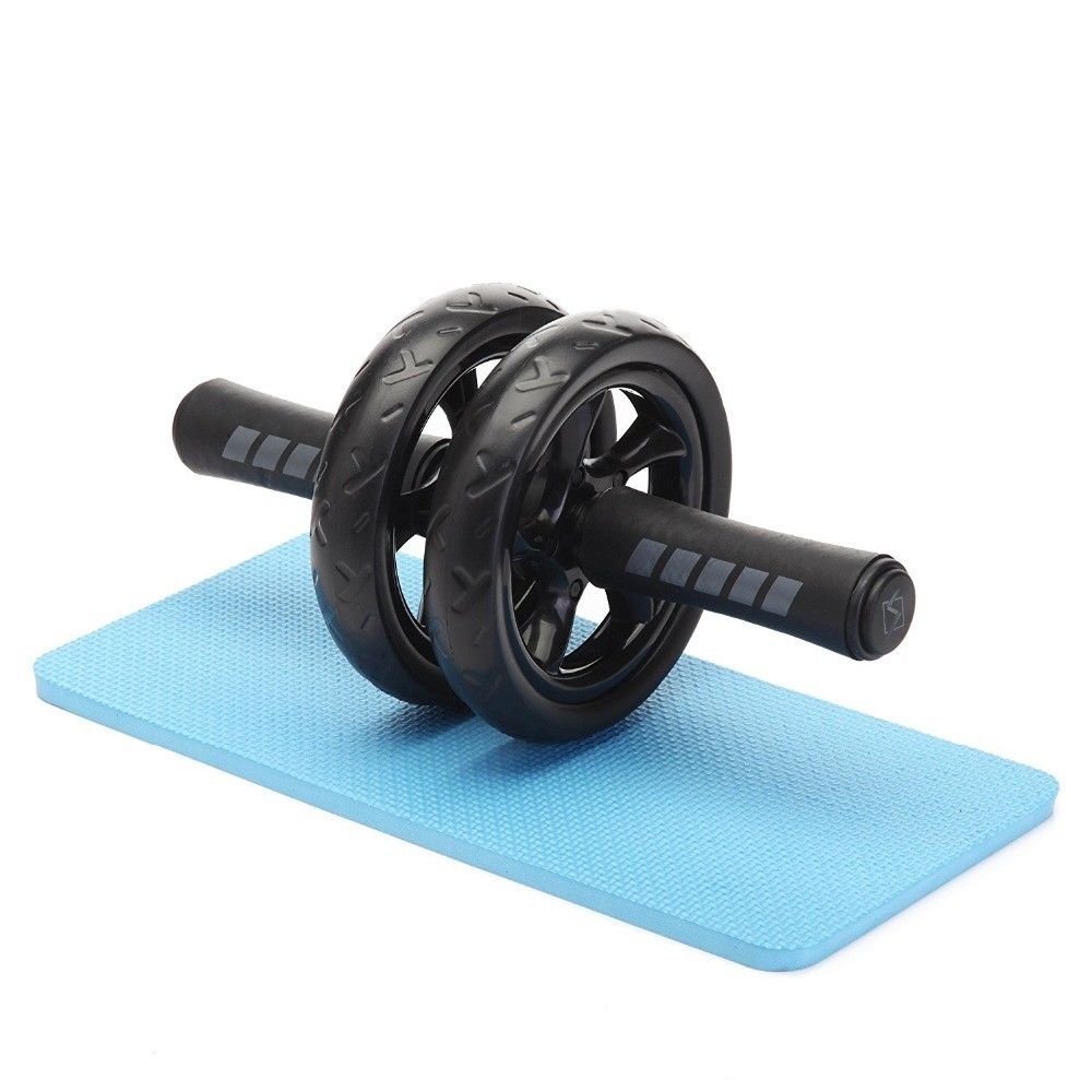 New Keep Fit Wheels No Noise Abdominal Wheel Ab Roller With Mat For Exercise Fit