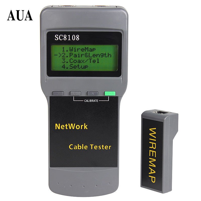 Portable LCD Display Network Tester Meter&LAN Phone Cable Tester & Meter RJ45