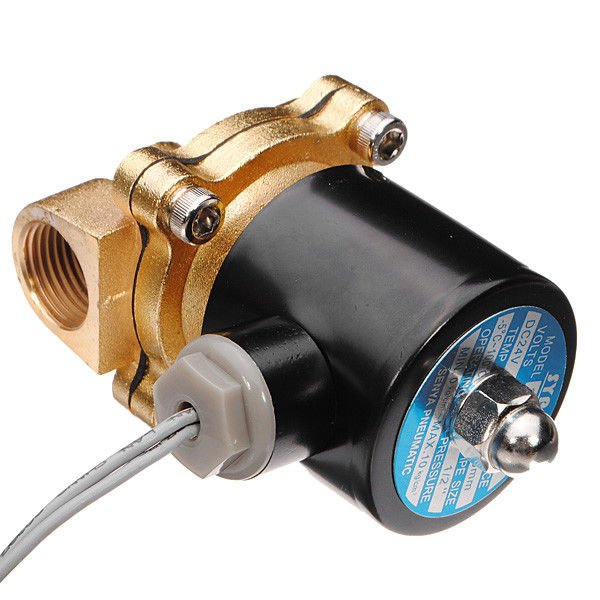 Brass DC 24V 1/2inch Electric Water Air Fuels Gas Solenoid Valve