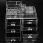 6 Drawer Clear Acrylic Make Up Organizer Drawers Cosmetic Display Holder Case St