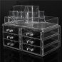 6 Drawer Clear Acrylic Make Up Organizer Drawers Cosmetic Display Holder Case St