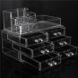 6 Drawer Clear Acrylic Make Up Organizer Drawers Cosmetic Display Holder Case St