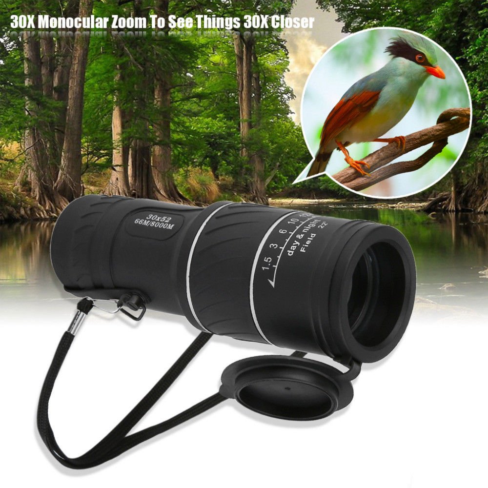30x52 Dual Focus Zoom Optic Lens Monocular Telescope Binoculars Multi Coating