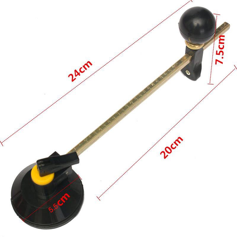 40cm Glass Cutter 6 Wheel compasses Circular Cutting With Suction Cup Circle