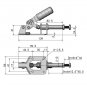 136Kg/300Lbs Quick Push Pull Type Toggle Clamp Straight Line Action Clamp 32mm