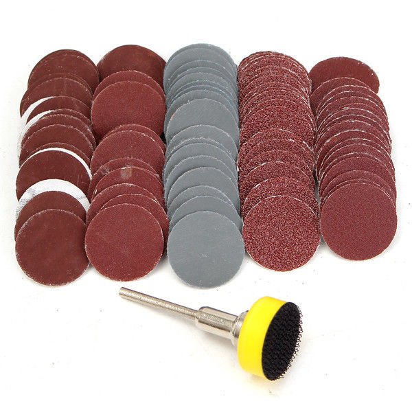 100pcs 25mm 100-3000 Grit Sand Paper Hook and Loop Backer Pad Loop Sanding Shank