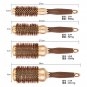 4pcs/set Hair Brush Professional Round Aluminum Tube Comb Set Barrel Curling