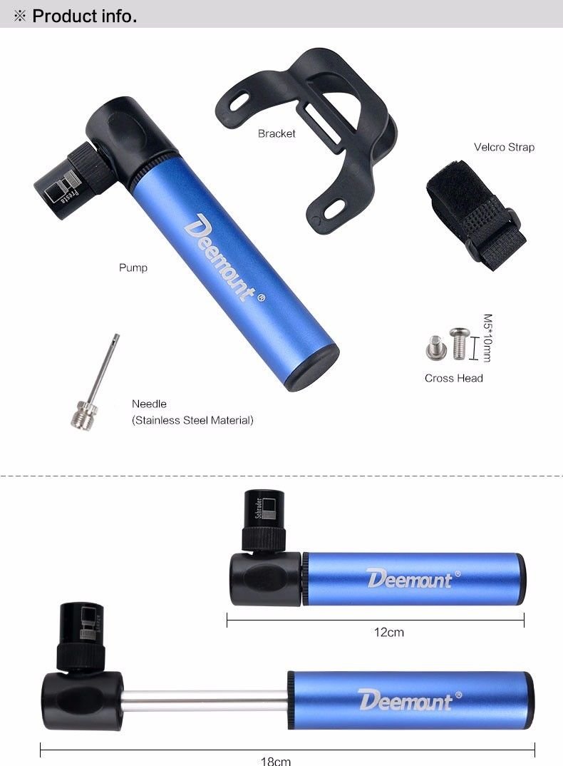 Portable Aluminum Alloy Mini Bicycle Hand Pump Urltra-Light MTB Mountain Bike Ba