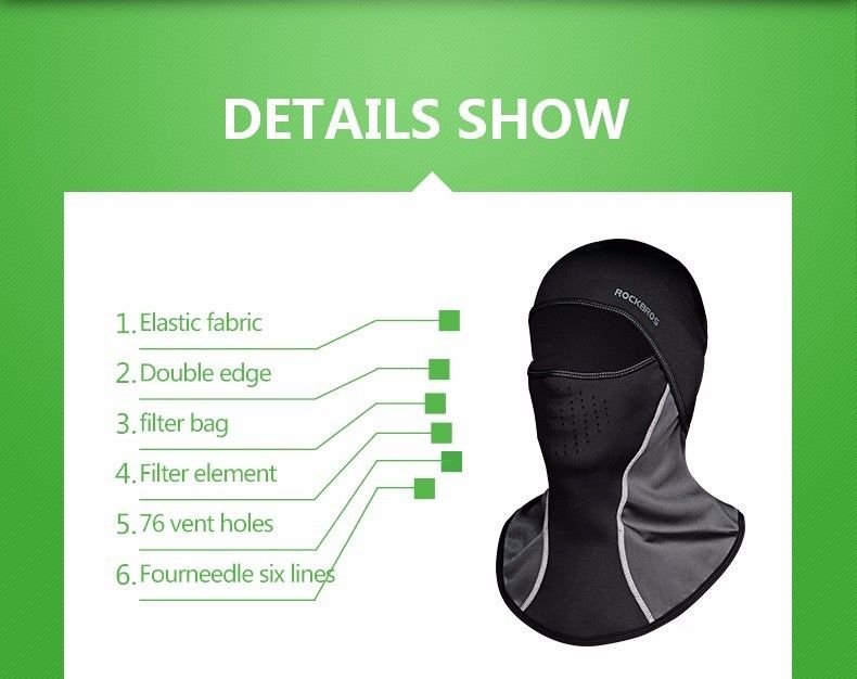 Winter Cycling Cap Fleece Thermal Keep Warm Windproof Face Mask Balaclava Hat