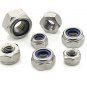 100PCS M3/M4/M5/M6 Nylon Self Lock Nut Locking Stainless Steel Hex Nuts Tools