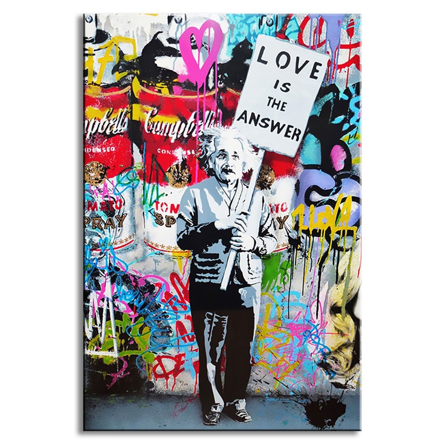 1 PCS Art Love Is The Answer Wall Art Large Colorful Graffiti Street Roll