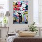 1 PCS Art Love Is The Answer Wall Art Large Colorful Graffiti Street Roll