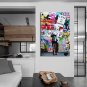 1 PCS Art Love Is The Answer Wall Art Large Colorful Graffiti Street Roll