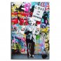 1 PCS Art Love Is The Answer Wall Art Large Colorful Graffiti Street Roll