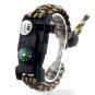 Braided Bracelet Men LED Light Multifunctional Paracord Survival Bracelet Outdoo