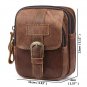 Vintage Genuine Leather Casual Multi-functional 4.7 inch Phone Bag Waist Bag