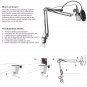Broadcasting Studio Microphone Mic Stand Boom Scissor Suspension Arm Mount Shock