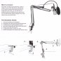 Broadcasting Studio Microphone Mic Stand Boom Scissor Suspension Arm Mount Shock