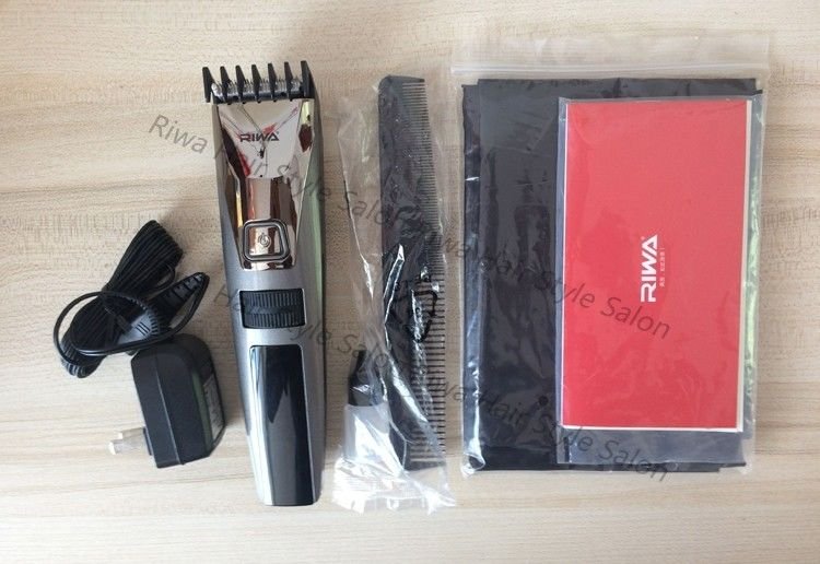 RIWA Waterproof Hair cut Machine Trimmer LCD Display Men's Clipper Rechargeable