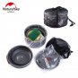 Naturehike 4 in 1 Picnic Cookware Set Outdoor Portable Camp Tableware For 2-3 Pe