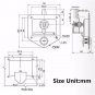 Handle Lock Tool Box for Truck Trailer Camp Stainless Steel Folding T Shape