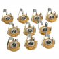 10pcs/set 1/4 inch Metal Guitar Jack Socket Connector Female Panel Mount For Aco