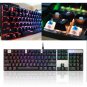 Wired Mechanical Keyboard 104 Keys Real RGB Blue Switch Gaming