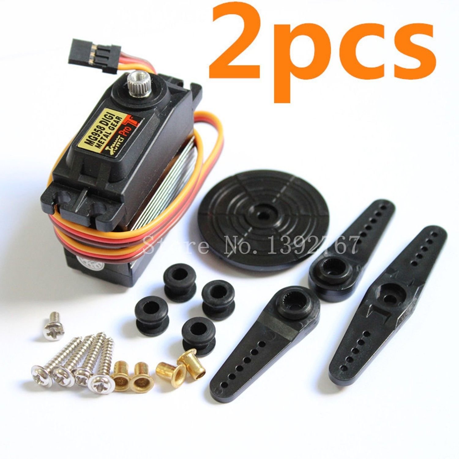 2pcs Original Tower Pro MG958 Digital High Torque Standard 7075 Metal Gear 15kg