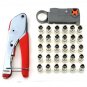 Multitool Wire Stripping Squeezing Pliers Coaxial Cable Cold Press Clamp RG59 RG