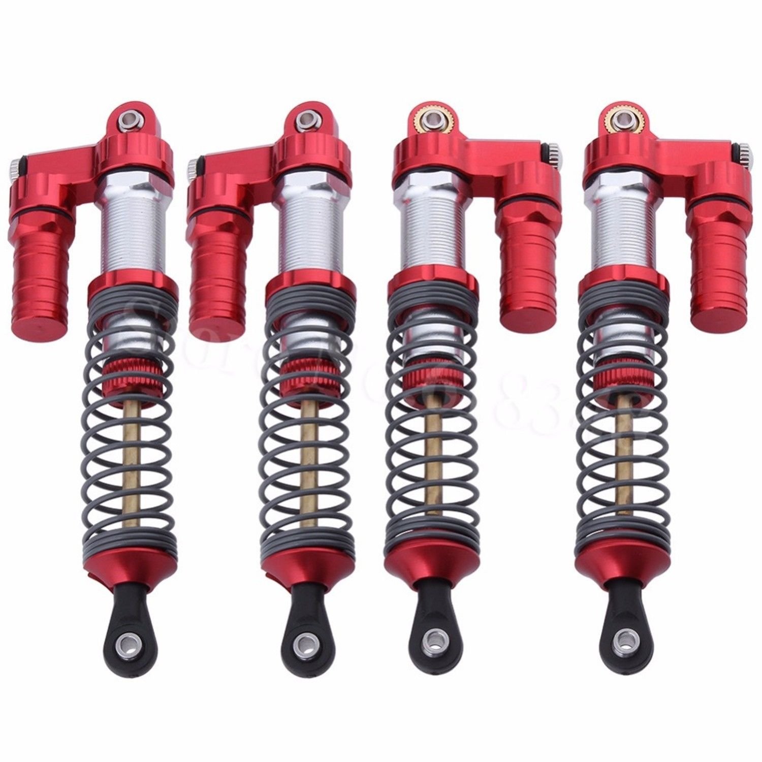 4PCS 110mm Billet Machined Piggyback Shock Absorber Springs Set for 1/10 Scale