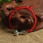 Shamballa Bracelet 925 Sterling Silver Handmade Lucky Red Rope Lovely Fish Wax