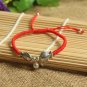 Shamballa Bracelet 925 Sterling Silver Handmade Lucky Red Rope Lovely Fish Wax