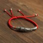 Bracelet Handmade Bangle Wax 925 Sterling Silver Fish Lucky Red Rope Shambala