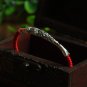 Bracelet Handmade Bangle Wax 925 Sterling Silver Fish Lucky Red Rope Shambala