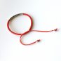 925 Sterling Thai Silver  Lucky Red Rope Shamballa Bracelet Handmade Bangle Wax