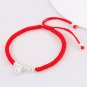 925 Sterling Silver Beads Shamballa Bracelet Red  Rope Lucky Bangle Charm Bracel