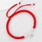 925 Sterling Silver Beads Shamballa Bracelet Red  Rope Lucky Bangle Charm Bracel