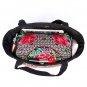 Women National Embroidered Floral Canvas Handbags Casual Clutch Bags 2 Pcs