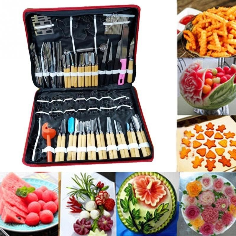80Pcs Portable Vegetable Fruit Food Burin Carving Chiseling Tool Kit