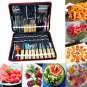 80Pcs Portable Vegetable Fruit Food Burin Carving Chiseling Tool Kit With Bag