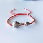 925 Sterling Silver Lucky Fish Red Rope Shamballa Bracelet Handmade Bangle Wax S