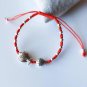 925 Sterling Silver Lucky Fish Red Rope Shamballa Bracelet Handmade Bangle Wax S