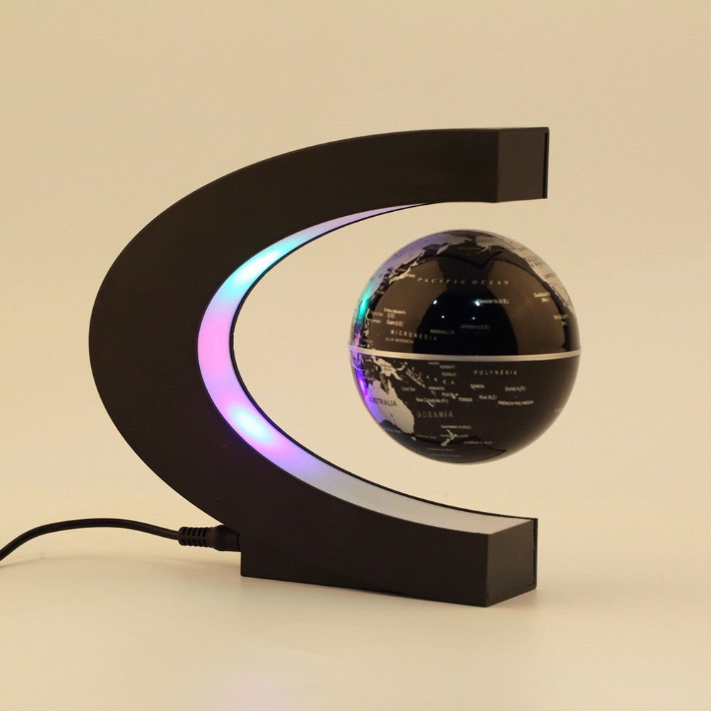 Novelty Decoration Magnetic Levitation Floating Teach Globe World Map US Plug