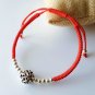 Handmade Friendship  925 Sterling Silver  Lucky  Red Rope  Bracelet   Bangle Wax